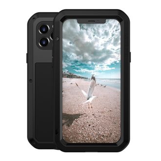   RMPACK Apple iPhone 12 / iPhone 12 Pro 6.1' Ütésálló Tok LOVE MEI ( csepp, por, ütésállókivitel ) Shockproof - DropProof Fekete