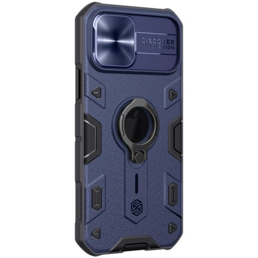 RMPACK Apple iPhone 12 / iPhone 12 Pro 6.1' Nillkin Tok Camshield Armor Series Ütésállókivitel Ring - Gyűrűs Kék
