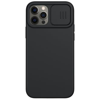   RMPACK Apple iPhone 12 / iPhone 12 Pro 6.1' Liquid Tok 3in1 Nillkin Shock - Series Kamera lencsevédővel Fekete