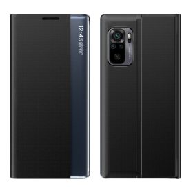   RMPACK Xiaomi Redmi Note 10 Notesz Tok Prémium View Window Ablakos Fekete