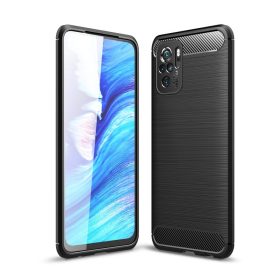   RMPACK Xiaomi Redmi Note 10 Szilikon Tok Ütésállókivitel Karbon Mintázattal Fekete