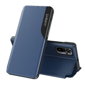   RMPACK Xiaomi Redmi Note 10 Notesz Tok Ablakos View Window Series Kitámasztható Kék