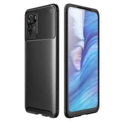   RMPACK Xiaomi Redmi Note 10 Tok Szilikon TPU NEW Carbon Fiber - Karbon Minta Fekete
