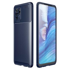   RMPACK Xiaomi Redmi Note 10 Tok Szilikon TPU NEW Carbon Fiber - Karbon Minta Sötétkék