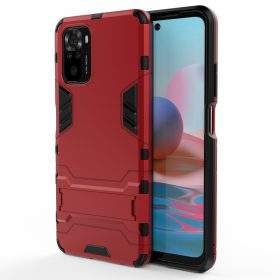   RMPACK Xiaomi Redmi Note 10 Tok 2in1 Ütésálló - Kitámasztható TPU Hybrid Piros