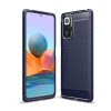 RMPACK Xiaomi Redmi Note 10 Pro Szilikon Tok Ütésállókivitel Karbon Mintázattal Sötétkék