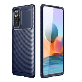   RMPACK Xiaomi Redmi Note 10 Pro Tok Szilikon TPU NEW Carbon Fiber - Karbon Minta Sötétkék