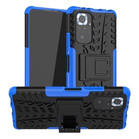   RMPACK Xiaomi Redmi Note 10 Pro Ütésálló Tok Kitámasztható 2in1 Hybrid Kék