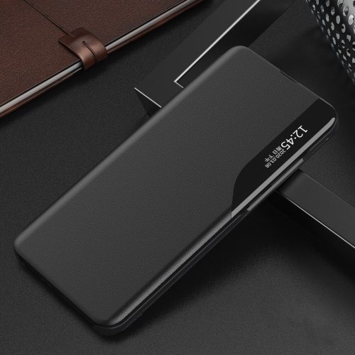 RMPACK Xiaomi Redmi Note 10 Pro Notesz Tok Ablakos View Window Series Kitámasztható Fekete