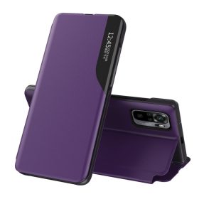   RMPACK Xiaomi Redmi Note 10 Pro Notesz Tok Ablakos View Window Series Kitámasztható Lila