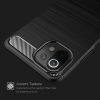 RMPACK Xiaomi Mi 11 Lite 4G/5G Szilikon Tok Ütésállókivitel Karbon Mintázattal Fekete