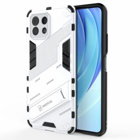   RMPACK Xiaomi Mi 11 Lite 4G/5G Tok Ütésállókivitel Kitámasztható PC + TPU 2in1 Anti-Drop Series Kameralencse védelemmel Fehér