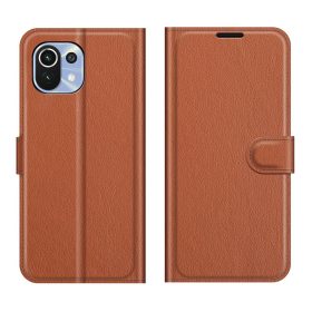   RMPACK Xiaomi Mi 11 Lite 4G/5G Notesz Tok Business Series V2 Kitámasztható Bankkártyatartóval Barna