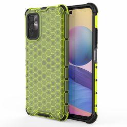   RMPACK Xiaomi Redmi Note 10 5G Ütésállókivitel Szilikon Tok Honeycomb Shock-Proof TPU Zöld