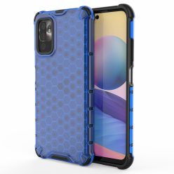   RMPACK Xiaomi Redmi Note 10 5G Ütésállókivitel Szilikon Tok Honeycomb Shock-Proof TPU Kék