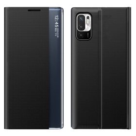   RMPACK Xiaomi Redmi Note 10 5G Notesz Tok Prémium View Window Ablakos Fekete