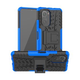   RMPACK Xiaomi Poco F3 / Mi 11i 5G Ütésálló Tok Kitámasztható 2in1 Hybrid Kék