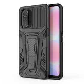   RMPACK Xiaomi Poco F3 / Mi 11i 5G Ütésálló Tok PC Hybrid 2in1 TPU Kitámasztható RAPTOR Style Fekete