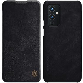   RMPACK OnePlus 9 Nillkin Tok Qin Series Bőrmintázattal Fekete