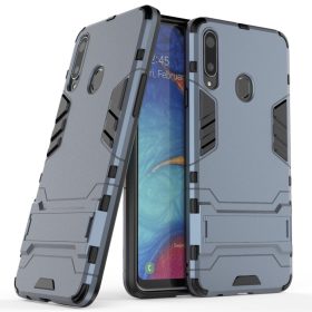   RMPACK Samsung Galaxy A20s Tok 2in1 Ütésálló - Kitámasztható TPU Hybrid Sötétkék