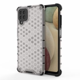  RMPACK Samsung Galaxy A12 Ütésállókivitel Szilikon Tok Honeycomb Shock-Proof TPU Áttetsző