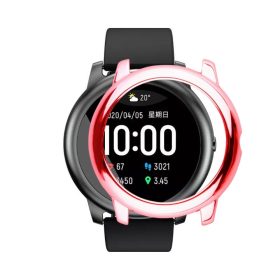   RMPACK Haylou Solar LS05 Védőkeret Kijelzővédő TPU Szilikon Fényes Pink