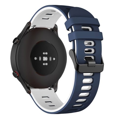 RMPACK Xiaomi Mi Watch Óraszíj Szilikon Pótszíj Sport Style Sötétkék/Fehér