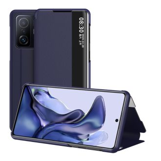   RMPACK Xiaomi 11T / 11T Pro Notesz Tok Ablakos View Window Series Kitámasztható Kék