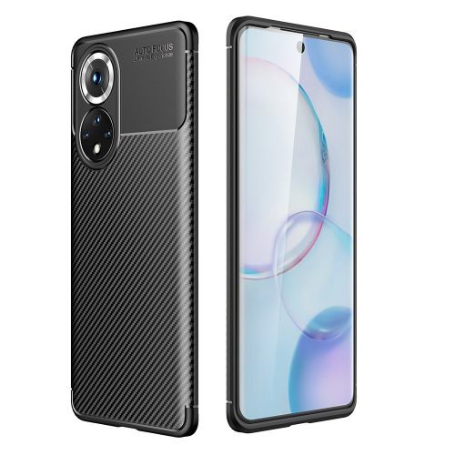 RMPACK Honor 50 / Huawei Nova 9 Tok Szilikon TPU NEW Carbon Fiber - Karbon Minta Fekete