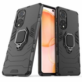   RMPACK Honor 50 / Huawei Nova 9 Védőtok Ring Guard Gyűrűs 2in1 Tok Ütésálló - Kitámasztható TPU Hybrid Fekete