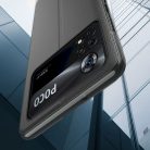 RMPACK Xiaomi Poco X4 Pro 5G Notesz Tok Ablakos View Window Series Kitámasztható Narancssárga