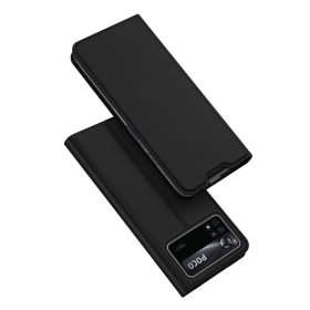   RMPACK Xiaomi Poco X4 Pro 5G Notesz Tok Dux Ducis Skin Pro Series Kitámasztható-Kártyatartóval Premium Style Fekete