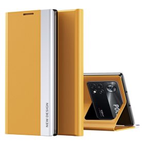   RMPACK Xiaomi Poco X4 Pro 5G Notesz Tok New Design Series Kitámasztható Mágneses Sárga