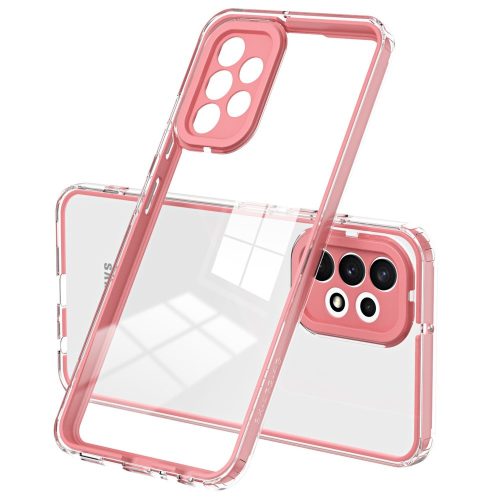 RMPACK Samsung Galaxy A13 TPU Tok 3in1 Bumper+Hátlapi védelem+Kameralencsevédő Rózsaszín