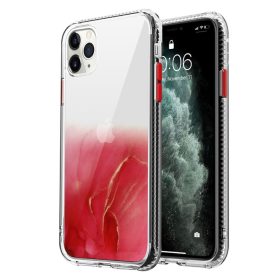   iPhone 12 / iPhone 12 Pro Tok Szilikon Mintás Marble Series Akril A01