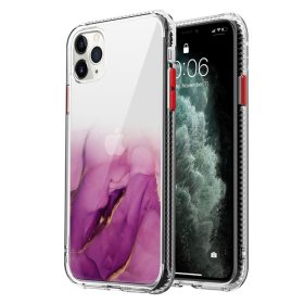   iPhone 12 / iPhone 12 Pro Tok Szilikon Mintás Marble Series Akril A06