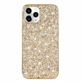   iPhone 12 / iPhone 12 Pro Szilikon Tok Csillámló Glitteres Arany