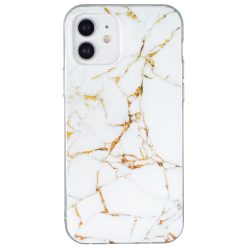   iPhone 12 / iPhone 12 Pro Szilikon Tok Mintás Marble Style Mintázattal B02