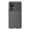 RMPACK Xiaomi 12T Pro / 12T Szilikon Tok Twill Ütésálló Thunder Series Kivitel Fekete
