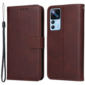   RMPACK Xiaomi 12T Pro / 12T Notesz Tok  New Business Series Kitámasztható Bankkártyatartóval Barna