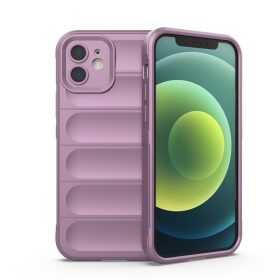   iPhone 12 Szilikon Tok Rugged Shield Ütésállókivitel 2in1 Drop-Proof Series Lila