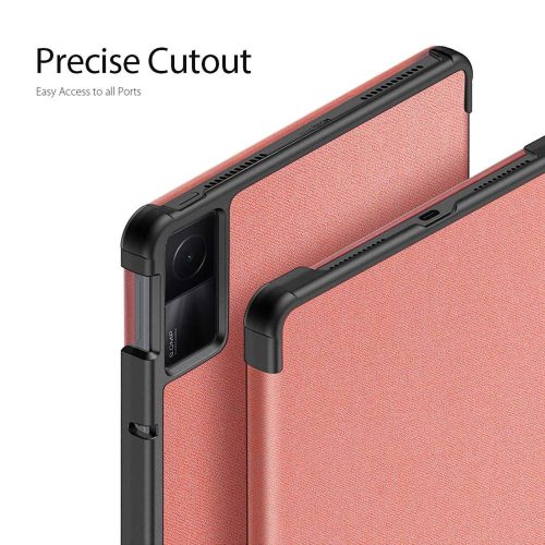 RMPACK Xiaomi Redmi Pad 10.6 Dux DUCIS Domo Series Tok Tri-fold Series On/Off Funkcivóal Rózsaszín