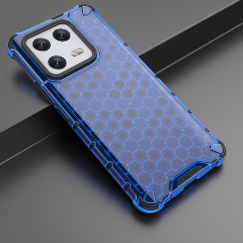 RMPACK Xiaomi 13 Pro Szilikon Tok 2in1 HoneyComb Series Ütésállókivitel Shockproof Kék