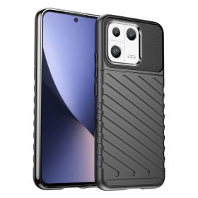   RMPACK Xiaomi 13 Szilikon Tok Twill Ütésálló Thunder Series Kivitel Fekete