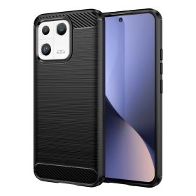   RMPACK Xiaomi 13 Szilikon Tok Ütésállókivitel Karbon Mintázattal Fekete