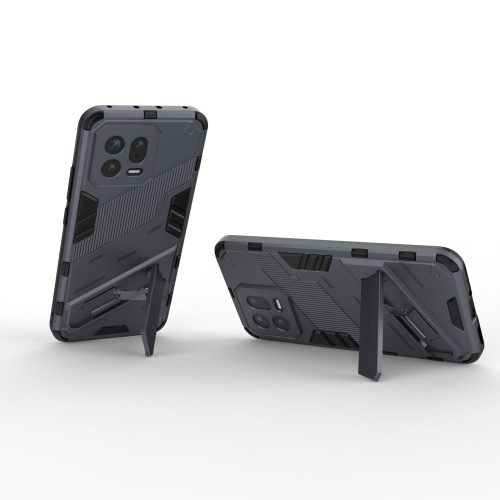 RMPACK Xiaomi 13 Tok Ütésállókivitel Kitámasztható PC + TPU 2in1 Anti-Drop Series Kameralencse védelemmel Sötétkék