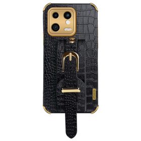   RMPACK Xiaomi 13 Tok Prémium Croco Texture Krokodil Bőrmintázattal Fekete