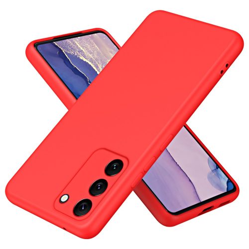 RMPACK Samsung Galaxy S23 Szilikon Tok Soft TPU Lens Safe Series Piros