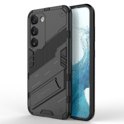   RMPACK Samsung Galaxy S23+ Tok Ütésállókivitel Kitámasztható PC + TPU 2in1 Anti-Drop Series Kameralencse védelemmel Fekete
