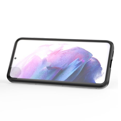 RMPACK Samsung Galaxy S23+ Védőtok Ring Guard Gyűrűs 2in1 Tok Ütésálló - Kitámasztható TPU Hybrid Fekete